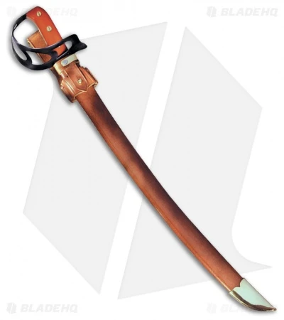 Cold Steel 1917 Cutlass Sword W/ Brown Leather Scabbard (24.75" Satin) 4 Cold Steel 1917 Cutlass Sword W/ Brown Leather Scabbard (24.75" Satin) - Image 2