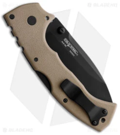 Cold Steel 4 Max Scout Tri-Ad Lock Knife Desert Tan Griv-Ex (4" Black) 7 Cold Steel 4 Max Scout Tri-Ad Lock Knife Desert Tan Griv-Ex (4" Black) -Cold Steel Store Cold Steel 4 Max Scout Desert Tan Black BHQ 176064 jr side