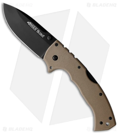 Cold Steel 4 Max Scout Tri-Ad Lock Knife Desert Tan Griv-Ex (4" Black) 3 Cold Steel 4 Max Scout Tri-Ad Lock Knife Desert Tan Griv-Ex (4" Black)