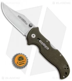 Cold Steel Bush Ranger Lite Rocker Lock Knife OD Green GFN (3.5" Satin) 21A -Cold Steel Store Cold Steel Bush Ranger Lite Rocker Lock OD Green GFN Satin 21A BHQ 80429 jr bottlecap