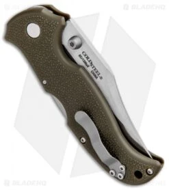 Cold Steel Bush Ranger Lite Rocker Lock Knife OD Green GFN (3.5" Satin) 21A -Cold Steel Store Cold Steel Bush Ranger Lite Rocker Lock OD Green GFN Satin 21A BHQ 80429 jr side