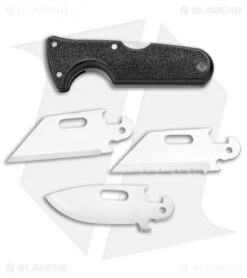 Cold Steel Click-N-Cut Exchangeable Blade Knife Black ABS (2.5" Stonewash) -Cold Steel Store Cold Steel Click N Cut Exchangeable Black BDS Satin 40A BHQ 106751 jr blades