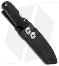Cold Steel Click-N-Cut Exchangeable Blade Knife Black ABS (2.5" Stonewash) -Cold Steel Store Cold Steel Click N Cut Exchangeable Black BDS Satin 40A BHQ 106751 jr sheath