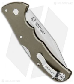 Cold Steel Code-4 Clip Point Lockback Knife (3.5" Satin) 58TPCC -Cold Steel Store Cold Steel Code 4 CP LB Satin CS58TPCC BHQ 95389 jr side