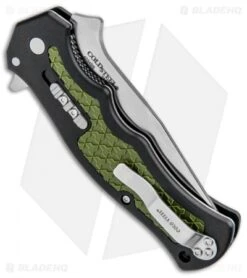 Cold Steel Crawford Model 1 Liner Lock Knife OD Green/Black Zy-Ex (3.6" Satin) 8 Cold Steel Crawford Model 1 Liner Lock Knife OD Green/Black Zy-Ex (3.6" Satin) -Cold Steel Store Cold Steel Crawford Model 1 LL OD Green Black Zy Ex Satin 20MWC BHQ 93281 jr side