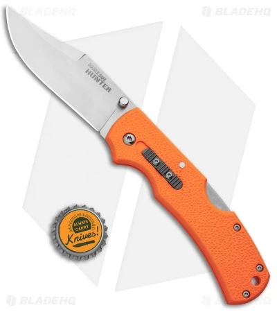 Cold Steel Double Safe Hunter Tri-Ad Lock Knife Orange GFN (3.5" Satin) 23JB 6 Cold Steel Double Safe Hunter Tri-Ad Lock Knife Orange GFN (3.5" Satin) 23JB - Image 4