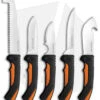 Cold Steel Fixed Blade Hunting Kit / 5-Piece Knife Set Black/Orange (CSFXFLDKIT) -Cold Steel Store Cold Steel Fixed Blade Hunting Kit 5 Knife Set Orange Black Satin BHQ 170853 jr
