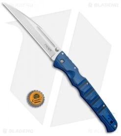 Cold Steel Frenzy II Tri-Ad Lock Knife Black/Blue G-10 (5.5" Satin) 62P2A -Cold Steel Store Cold Steel Frenzy II Blk Blue G 10 62PV2 BHQ 52069 jr bottlecap 2