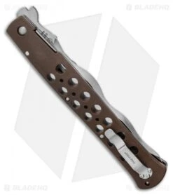 Cold Steel Kris Ti-Lite Liner Lock Knife Brown Zytel (6" Satin Serr) -Cold Steel Store Cold Steel Kris Ti Lite Liner Lock Knife Zytel 6 Satin Serr 26SXK6S BHQ 121200 LS Side