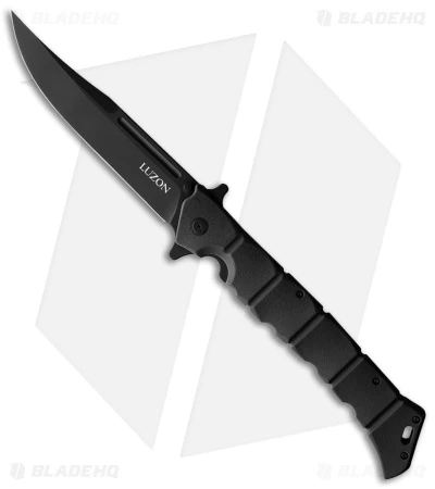 Cold Steel Large Luzon Folding Flipper Knife Black GFN (6" Black) 3 Cold Steel Large Luzon Folding Flipper Knife Black GFN (6" Black)