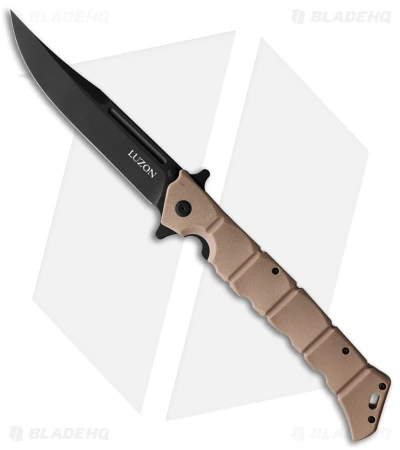 Cold Steel Large Luzon Folding Flipper Knife Desert Tan GFN (6" Black) 3 Cold Steel Large Luzon Folding Flipper Knife Desert Tan GFN (6" Black)