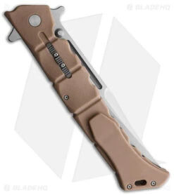 Cold Steel Large Luzon Folding Flipper Knife Desert Tan GFN (6" Satin) -Cold Steel Store Cold Steel Large Luzon Desert Tan Satin BHQ 174235 jr side
