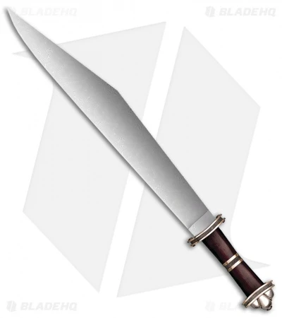 Cold Steel Long Sax Fixed Blade Knife Rosewood (17.25" Damascus) 88HVA 3 Cold Steel Long Sax Fixed Blade Knife Rosewood (17.25" Damascus) 88HVA