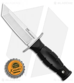Cold Steel Mini Leatherneck Tanto Fixed Blade Knife (3.5" Satin) 39LSAA -Cold Steel Store Cold Steel Mini Leatherneck Tanto Fixed Blade Knife 3.5 Stonewash 39LSAA BHQ 121216 LS Bottlecap