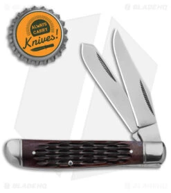 Cold Steel Mini Trapper Slip Joint Knife Jigged Bone (2.7" Satin) -Cold Steel Store Cold Steel Mini Trapper BHQ 140037 td size