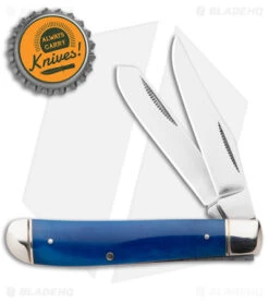 Cold Steel Mini Trapper Slip Joint Knife Blue Bone (2.7" Satin) 9 Cold Steel Mini Trapper Slip Joint Knife Blue Bone (2.7" Satin) -Cold Steel Store Cold Steel Mini Trapper SJ Blue Bone Satin BHQ 140036 jr bottlecap