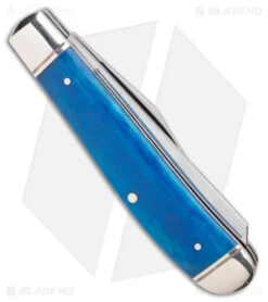 Cold Steel Mini Trapper Slip Joint Knife Blue Bone (2.7" Satin) 8 Cold Steel Mini Trapper Slip Joint Knife Blue Bone (2.7" Satin) -Cold Steel Store Cold Steel Mini Trapper SJ Blue Bone Satin BHQ 140036 jr side