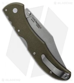 Cold Steel Range Boss Tri-Ad Lock Knife OD Green Zy-Ex (4" Stonewash) -Cold Steel Store Cold Steel Range Boss Tri Ad Lock Knife OD Green Zy Ex 4 Satin 20KR7 BHQ 121190 LS Side