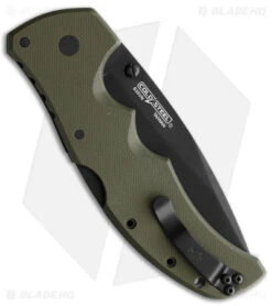 Cold Steel Recon 1 Spear Point Lockback Knife OD Green G-10 (4" Black) 5 Cold Steel Recon 1 Spear Point Lockback Knife OD Green G-10 (4" Black) -Cold Steel Store Cold Steel Recon 1 SP Green Black BHQ 175526 jr side