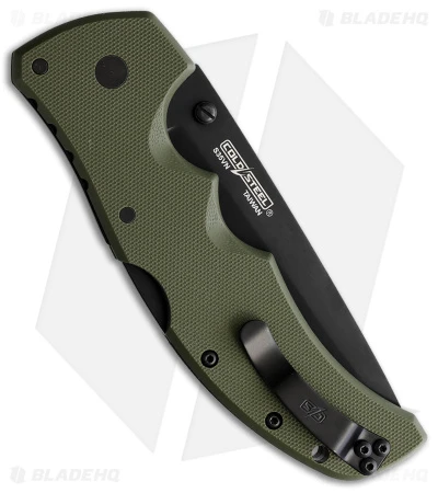 Cold Steel Recon 1 Tanto Lockback Knife OD Green G-10 (4" Black) 4 Cold Steel Recon 1 Tanto Lockback Knife OD Green G-10 (4" Black) - Image 2