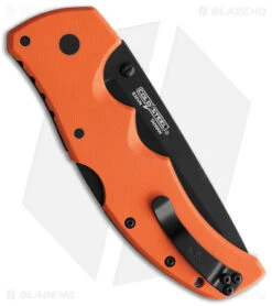 Cold Steel Recon 1 Tanto Lockback Knife Orange G-10 (4" Black) -Cold Steel Store Cold Steel Recon 1 Tanto Point Plain Edge Orange Black BHQ 176947 jr side