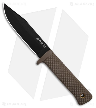 Cold Steel SRK-C Compact Fixed Blade Knife Dark Earth Kray-Ex (5" Black SK-5) 3 Cold Steel SRK-C Compact Fixed Blade Knife Dark Earth Kray-Ex (5" Black SK-5)