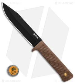Cold Steel SRK Search Rescue Fixed Blade Knife Tan Polymer (6" Black ) -Cold Steel Store Cold Steel SRK Search Rescue FB Knife Tan Polymer 6in Black BHQ 158054 td size