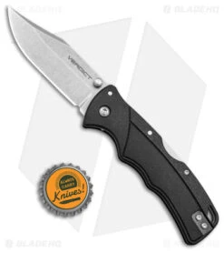 Cold Steel Verdict Clip Point Tri-Ad Lock Knife Black GFN (3" Stonewash) -Cold Steel Store Cold Steel Verdict Tri Ad CP Black GFN SW BHQ 139973 jr bottlecap
