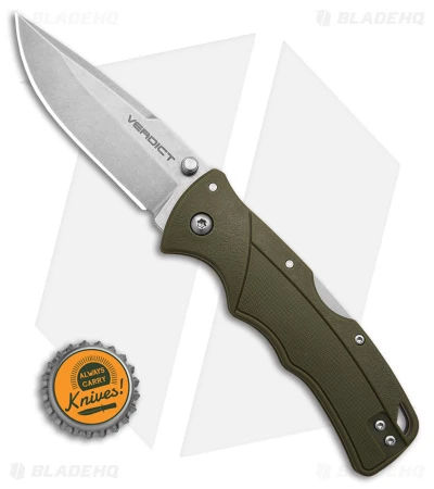 Cold Steel Verdict Tri-Ad Lock Knife Spear Point OD Green GFN (3" SW) 6 Cold Steel Verdict Tri-Ad Lock Knife Spear Point OD Green GFN (3" SW) - Image 4