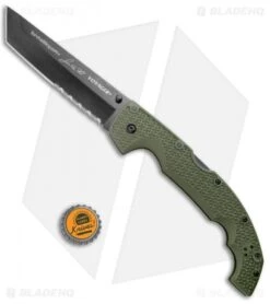 Cold Steel Voyager L.E. Rawles Tanto Tri-Ad Lock Knife Green (5.5" SW) 29UXTGH -Cold Steel Store Cold Steel Voyager L.E. Rawies Tanto Tri Ad LB SW 29UXTGH BHQ 44020 jr bottlecap