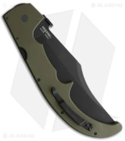 Cold Steel Espada XL Lockback Knife OD Green G-10 (7.5" Black) 62MGCODBK -Cold Steel Store Cold Steel XL G 10 Espada 10A OD Green Black BHQ 176061 jr side