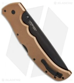 Cold Steel XL Recon 1 Tanto Tri-Ad Lock Knife Coyote Tan (5.5" Black) 27TXTVB 8 Cold Steel XL Recon 1 Tanto Tri-Ad Lock Knife Coyote Tan (5.5" Black) 27TXTVB -Cold Steel Store Cold Steel XL Recon 1 tanto coyote tan black BHQ 44001 er side