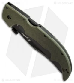 Cold Steel Espada Large Lockback Knife OD Green G-10 (5.5" Black) 62NGLVG -Cold Steel Store cold steel lg espada 62nglvg bottom cm