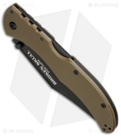 Cold Steel Broken Skull II Knife Coyote Tan G-10 (4" Black CPM-S35VN) 54S2A -Cold Steel Store cold steel steve austin broken skulls ii 54sbb bottom cm